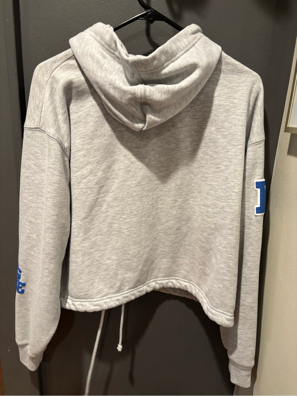 '47 Light Gray Hoodie with Blue Logo - Picture 2 of 5